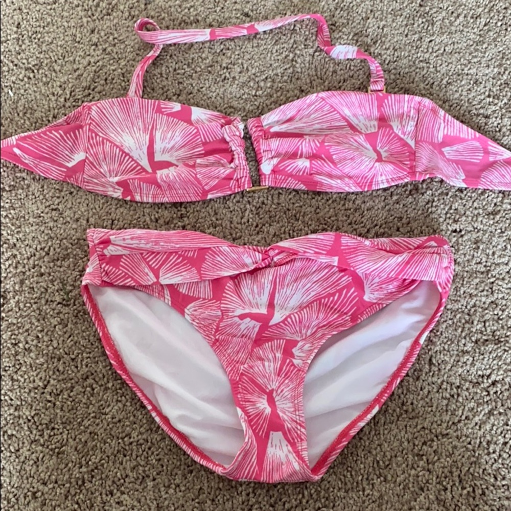 Swimsuit-pink/white